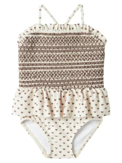 New Lil' Atelier Fiona Badedragt, , 110 cm Turtledove