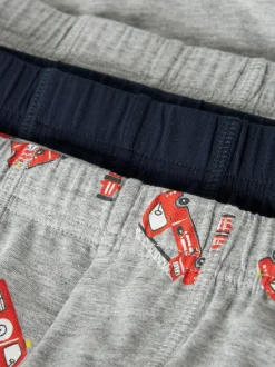Online Name It Firetruck 3-pak Boxershorts, , 98 cm Grey Melange