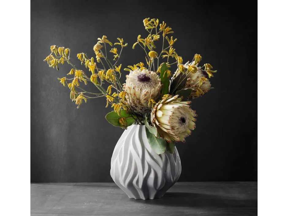 New Morsø Flame Vase, , 23 cm Hvid