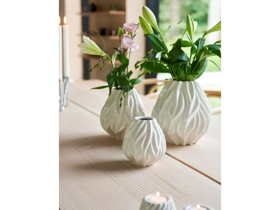 New Morsø Flame Vase, , 23 cm Hvid