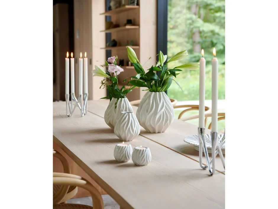 New Morsø Flame Vase, , 23 cm Hvid