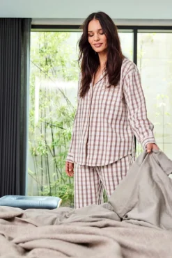 JBS Flannel Pyjamasskjorte, , XL*Dame Loungewear