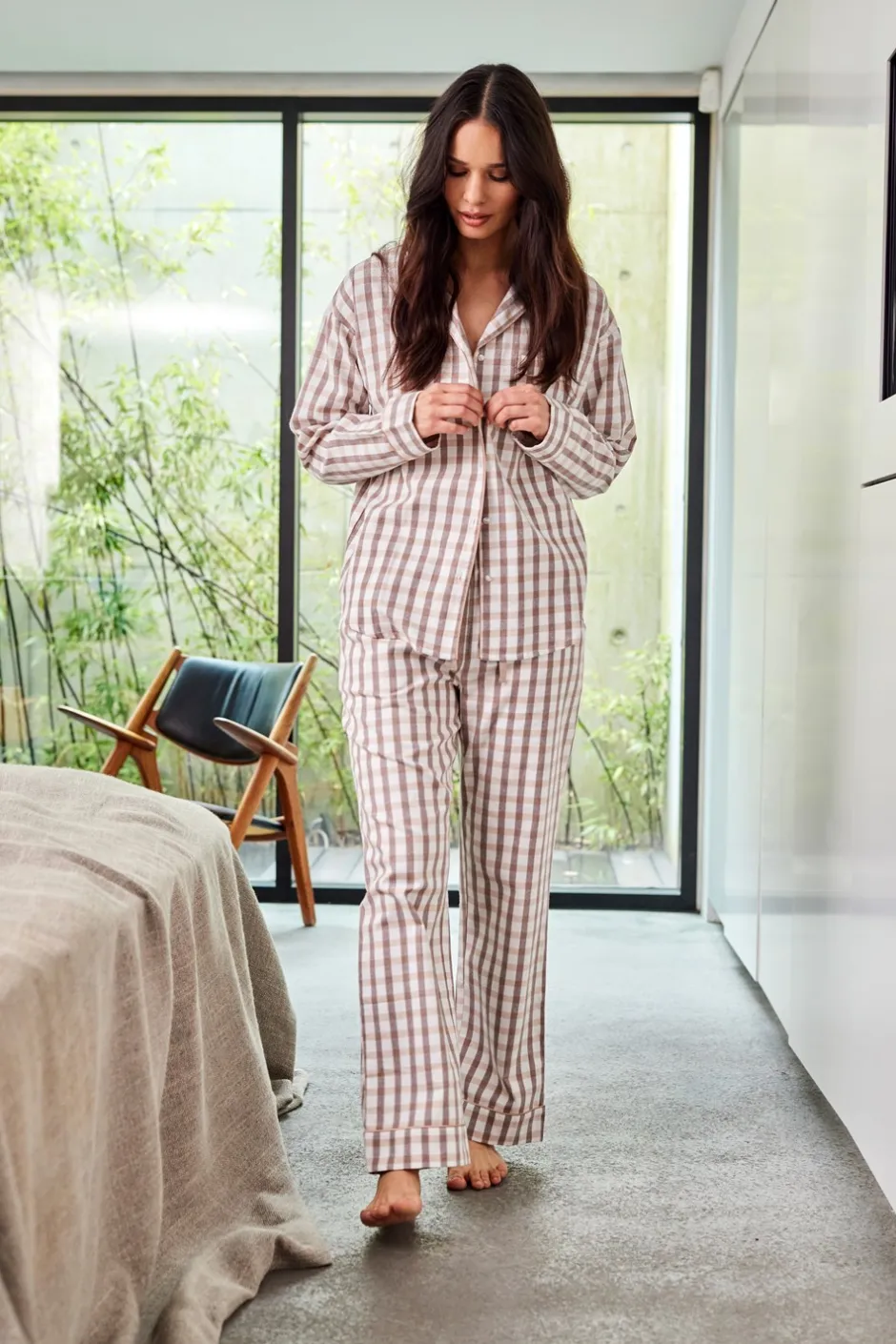 JBS Flannel Pyjamasskjorte, , XL*Dame Loungewear