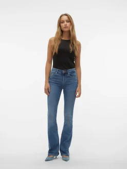 Hot Vero Moda Flash Flared Jeans, , XS/L32 Medium Blue Denim