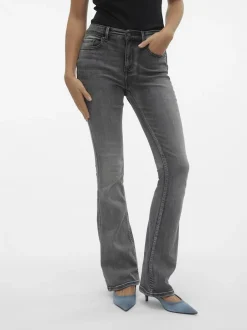 Hot Vero Moda Flash Flared Jeans, , XL/L32 Medium Grey Denim