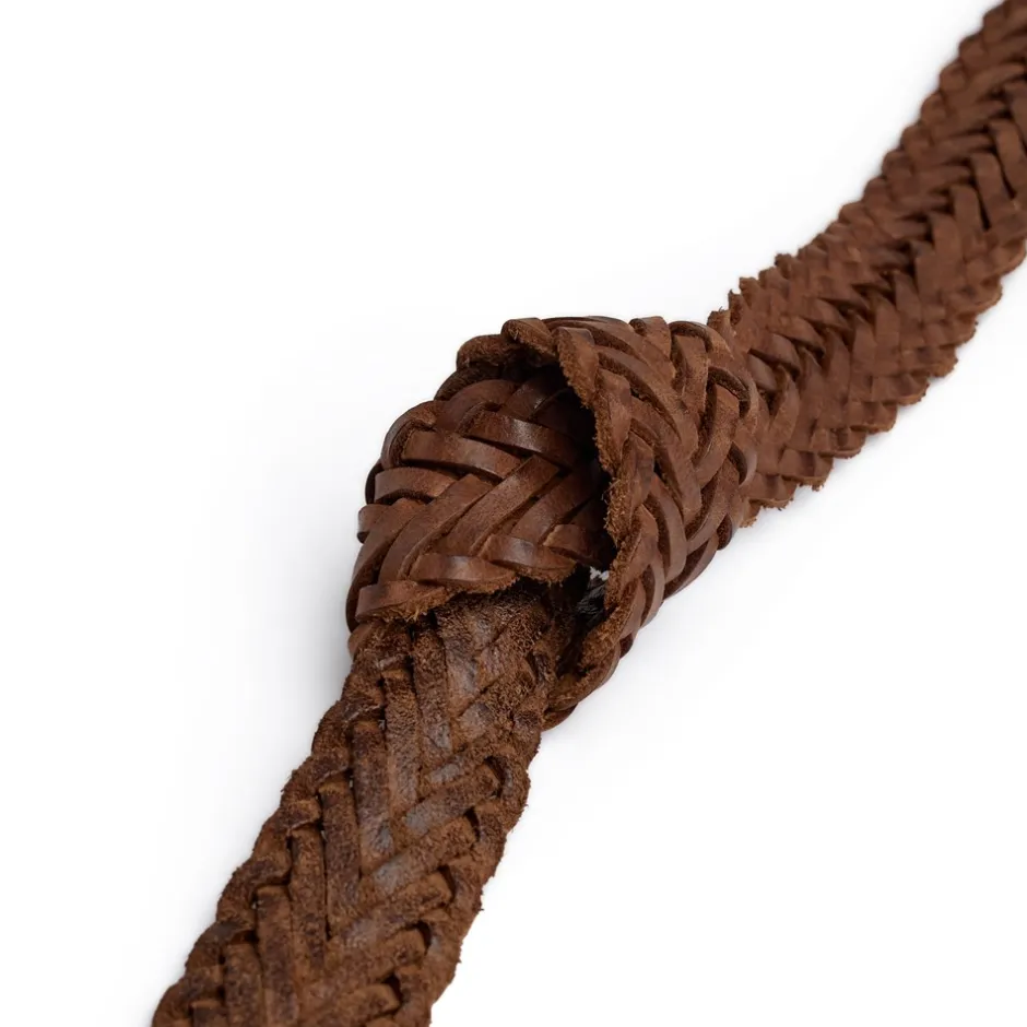 Depeche Flettet Bælte, , 85 cm Cognac