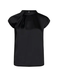 Neo Noir Fleur Drapy Satin Bluse, , 38*Dame Bluser & Skjorter
