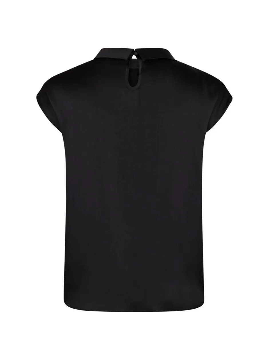 Neo Noir Fleur Drapy Satin Bluse, , 38*Dame Bluser & Skjorter