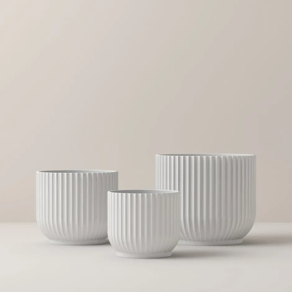 Clearance Lyngby Porcelæn Flowerpot Urtepotteskjuler, S Hvid