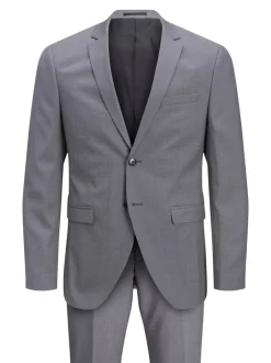 Jack&Jones Franco Jakkesæt, , 52 Light Grey Melange