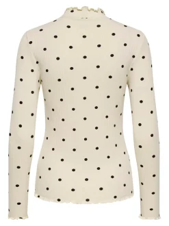 Clearance JDY Fransiska Life Langærmet Højhalset Bluse, , L Whitecap Gray Chocolate