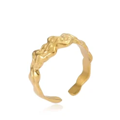 Sistie 2ND Freja Ring, , 54 Gold Plated