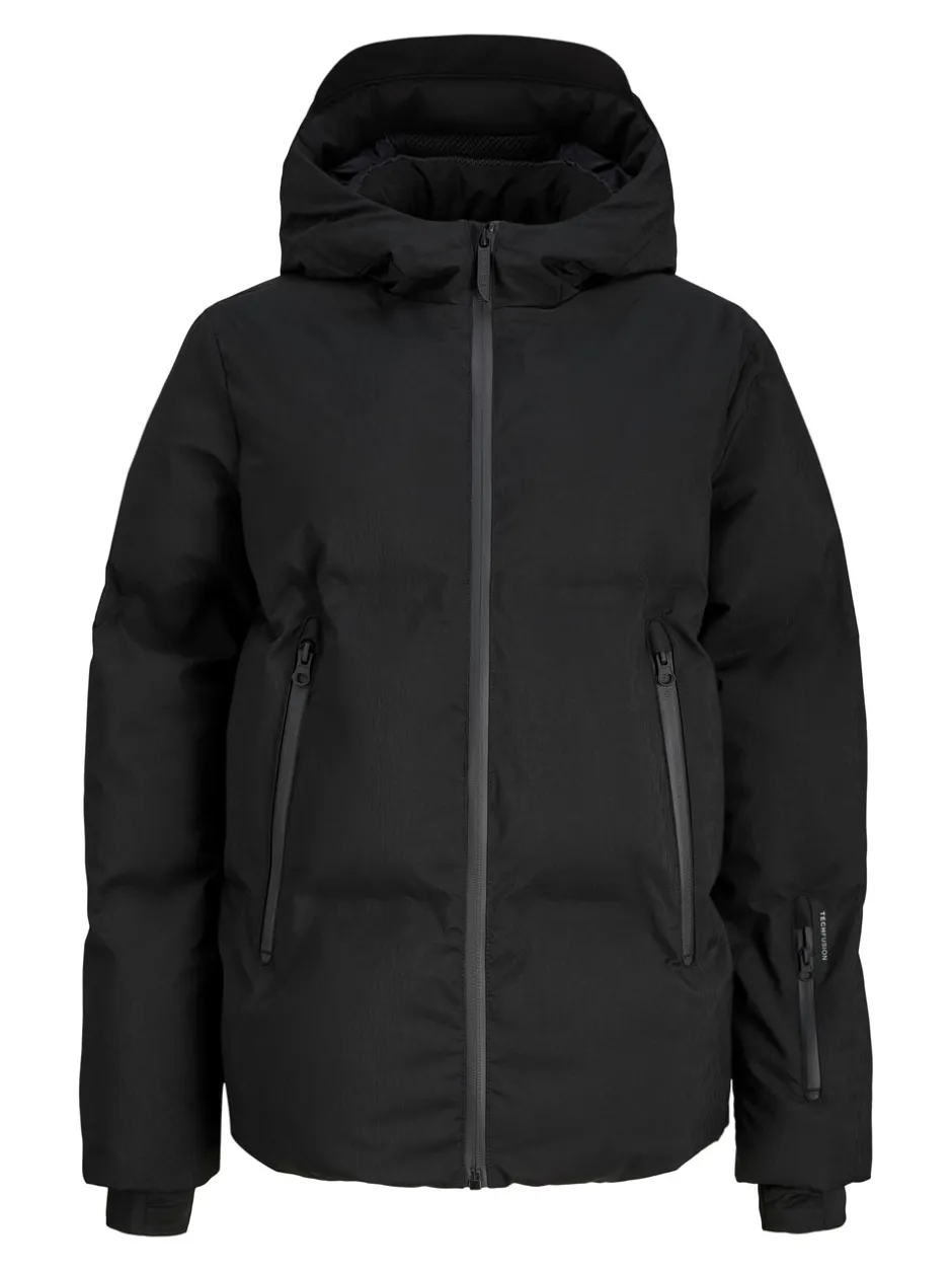 Discount Jack & Jones Junior Fusion Technical Puffer Jakke, , 152 cm Black