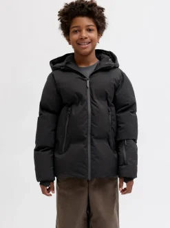 Discount Jack & Jones Junior Fusion Technical Puffer Jakke, , 152 cm Black