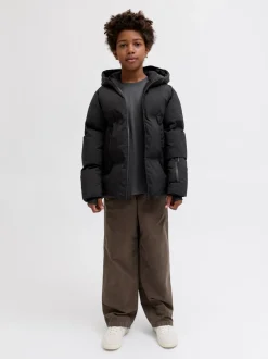 Discount Jack & Jones Junior Fusion Technical Puffer Jakke, , 152 cm Black