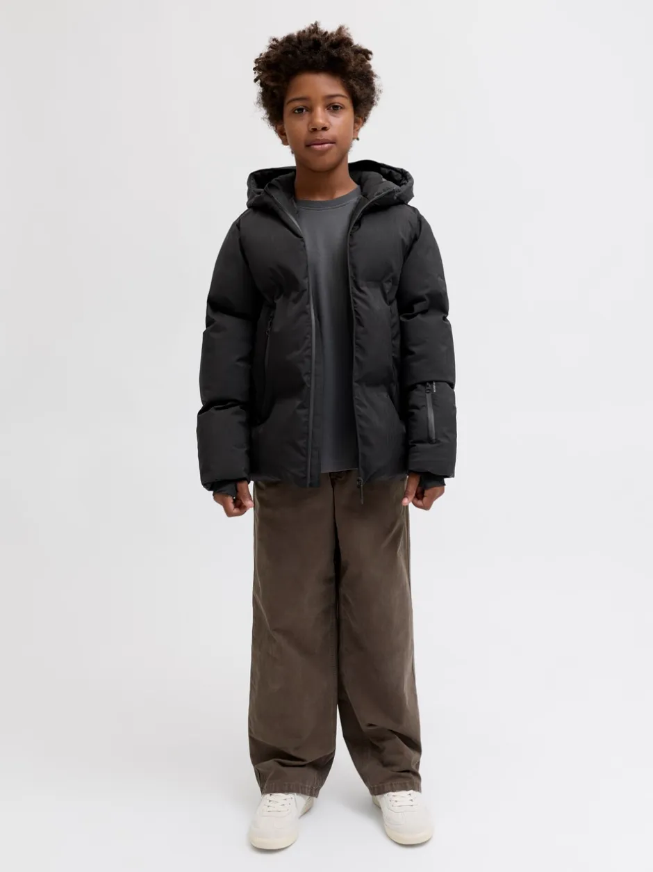 Discount Jack & Jones Junior Fusion Technical Puffer Jakke, , 152 cm Black