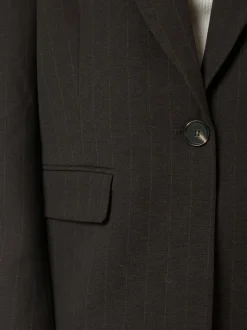 Best Neo Noir Gaby Pinstripe Blazer, , 38 Dark Brown
