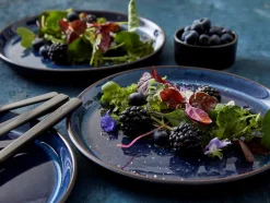 Hot Bitz Gastro Frokosttallerken, , Ø21 cm Sort/Blå
