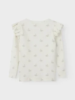 Online Lil' Atelier Gavo Bluse, , 122-128 cm Pastel Parchment Swan