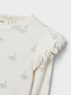 Online Lil' Atelier Gavo Bluse, , 122-128 cm Pastel Parchment Swan
