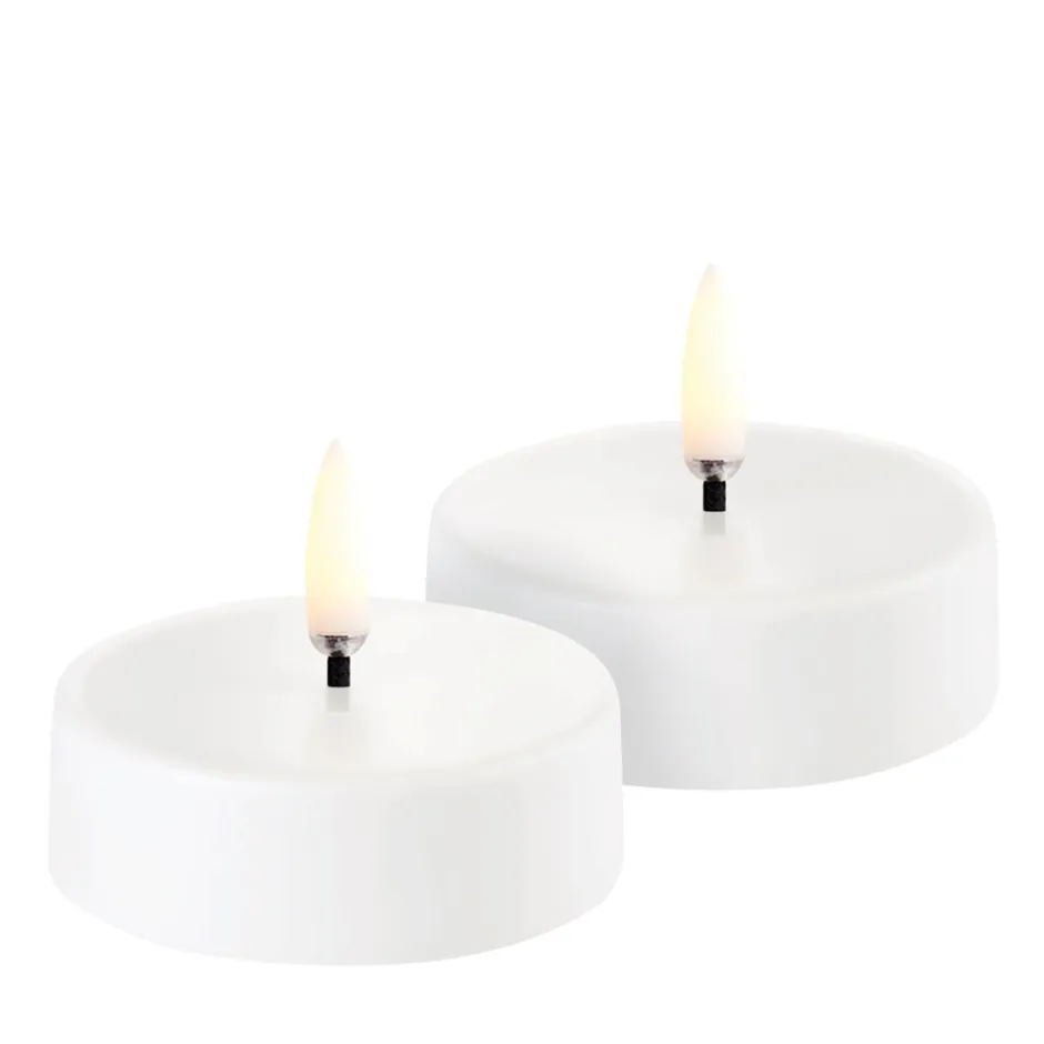 Best Uyuni Genopladelig 2-pak Maxi Fyrfadslys, White