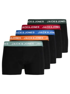 Clearance Jack&Jones Geo Solid 5-pak Trunks, , L Black