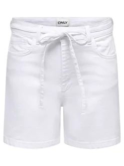 ONLY Gianna Shorts, , XL White Denim