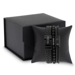 Outlet Steel & Barnett Gift Set Premium Triple Armbånd, , L Black Edition