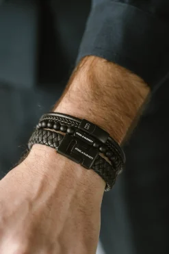 Outlet Steel & Barnett Gift Set Premium Triple Armbånd, , L Black Edition