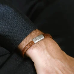 Online Steel & Barnett Gift Set Triple Armbånd, , S Cognac