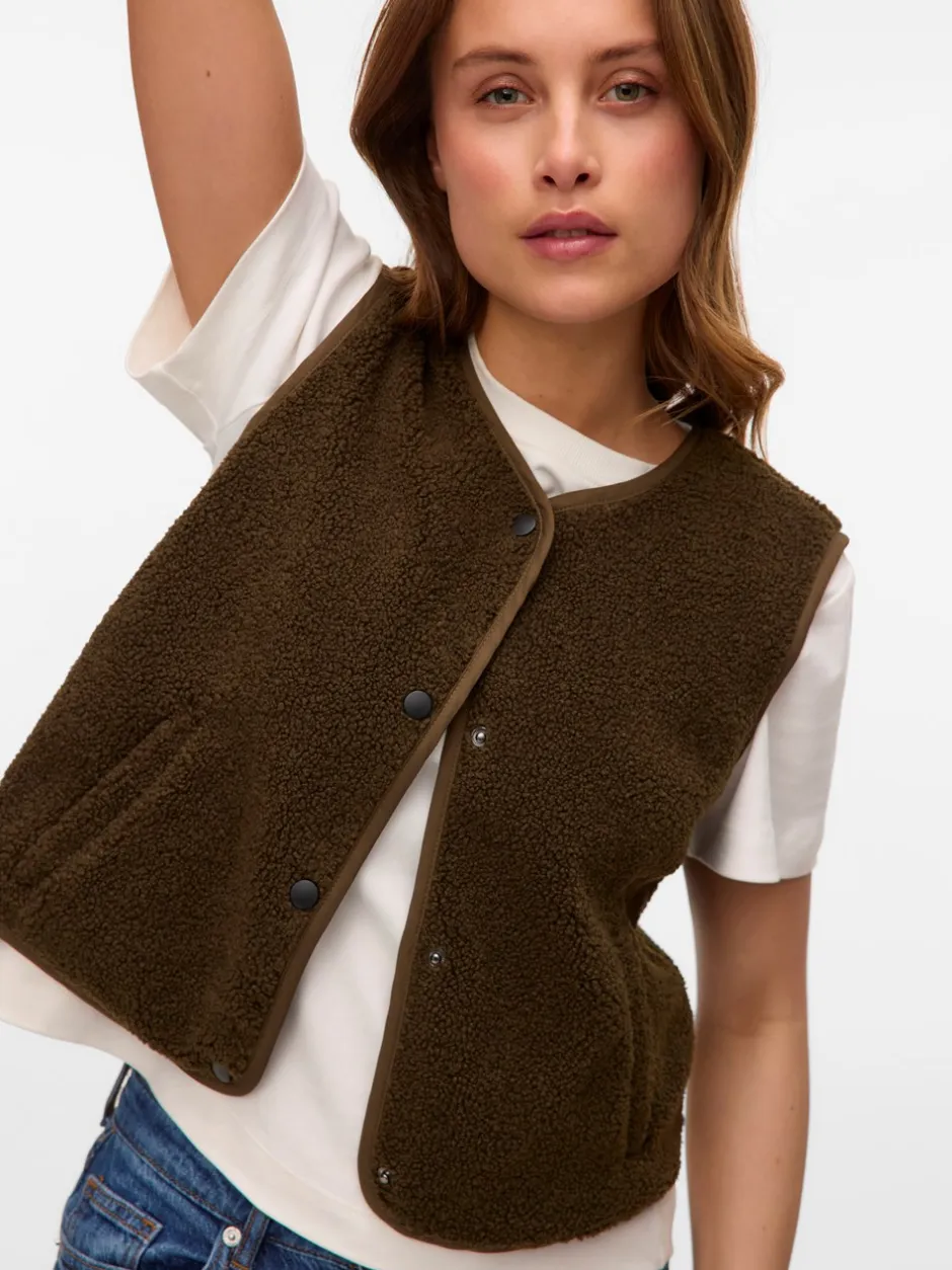 Hot Vero Moda Gilly Vest, , XS Grape Leaf