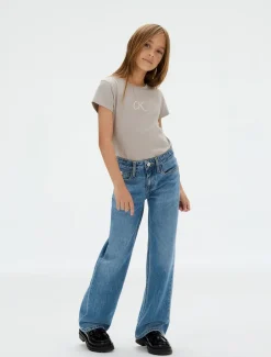 Discount Calvin Klein Glitter Slim T-shirt, , 152 cm Mourning Dove