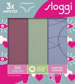 Clearance Sloggi Go Crush 3-pak Hipsters, , M Multiple Colours 8