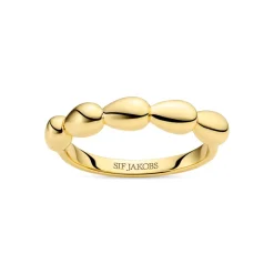 Outlet Sif Jakobs Jewellery Goccia Piccolo Pianura Ring, , 54 Gold Plated