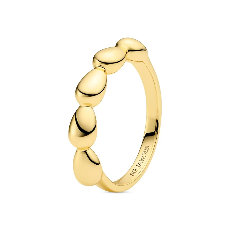 Outlet Sif Jakobs Jewellery Goccia Piccolo Pianura Ring, , 54 Gold Plated