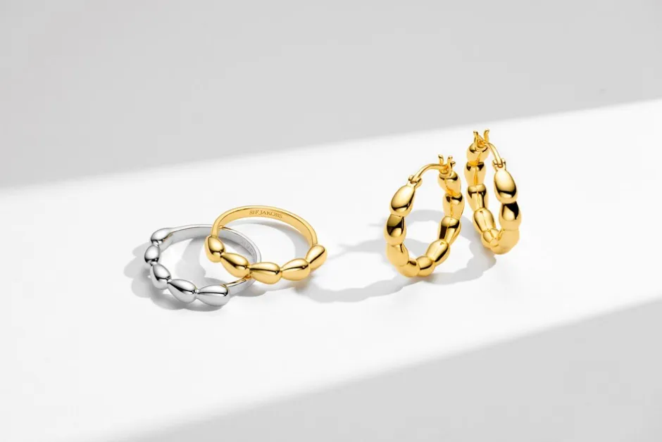Outlet Sif Jakobs Jewellery Goccia Piccolo Pianura Ring, , 54 Gold Plated
