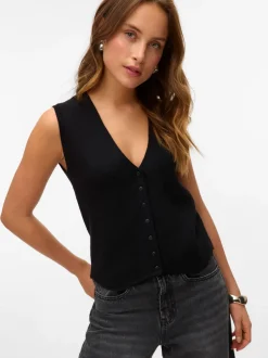 Vero Moda Gold Vest, , XL*Dame Veste