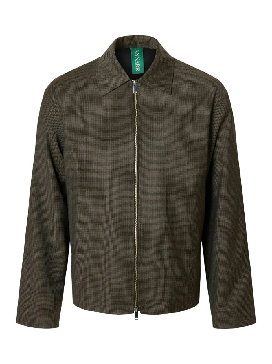 Best Annarr Hagen 254 Wool Overshirt, , XL Major Brown Checks