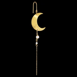 Best Jane Kønig Half Moon Pearl Ørering, Gold Plated-Left