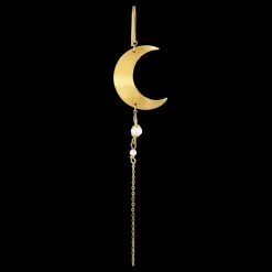 Best Jane Kønig Half Moon Pearl Ørering, Gold Plated-Left