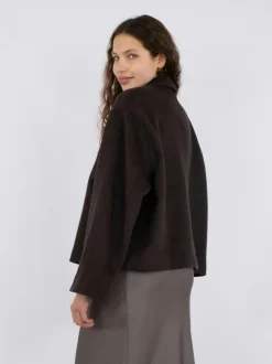 New Neo Noir Hamra Wool Jakke, , 34 Chocolate Brown