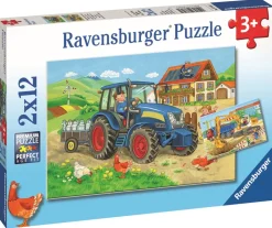 Sale Ravensburger Hard At Work 2x12 Brikker Puslespil