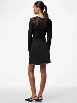 Pieces Hazel Lace Bluse, , XS*Dame Bluser & Skjorter