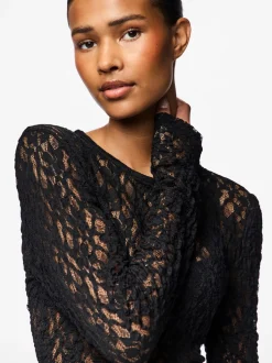 Pieces Hazel Lace Bluse, , XS*Dame Bluser & Skjorter