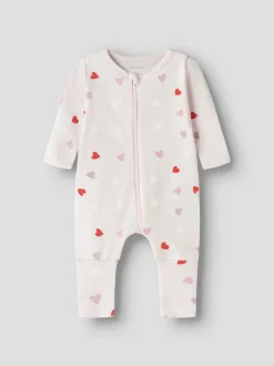 Name It Heart Zip 2-pak Natdragt, , 86 cm*Børn Undertøj & Nattøj
