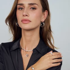 Online Sif Jakobs Jewellery Heartbeat Halskæde, , 45 cm Silver
