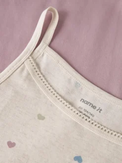 Name It Hearts Strap 2-pak Undertrøje, , 134-140 cm*Børn Undertøj & Nattøj