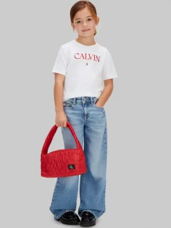New Calvin Klein High Rise Wide Leg Jeans, , 164 cm Cloudy Blue