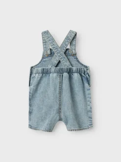 Sale Lil' Atelier Hilbert Denim Shortoverall, , 80 cm Light Blue Denim