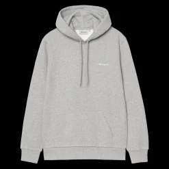 Hot Carhartt WIP Hooded Script Embrodery Sweatshirt, , M Grey Heather/White